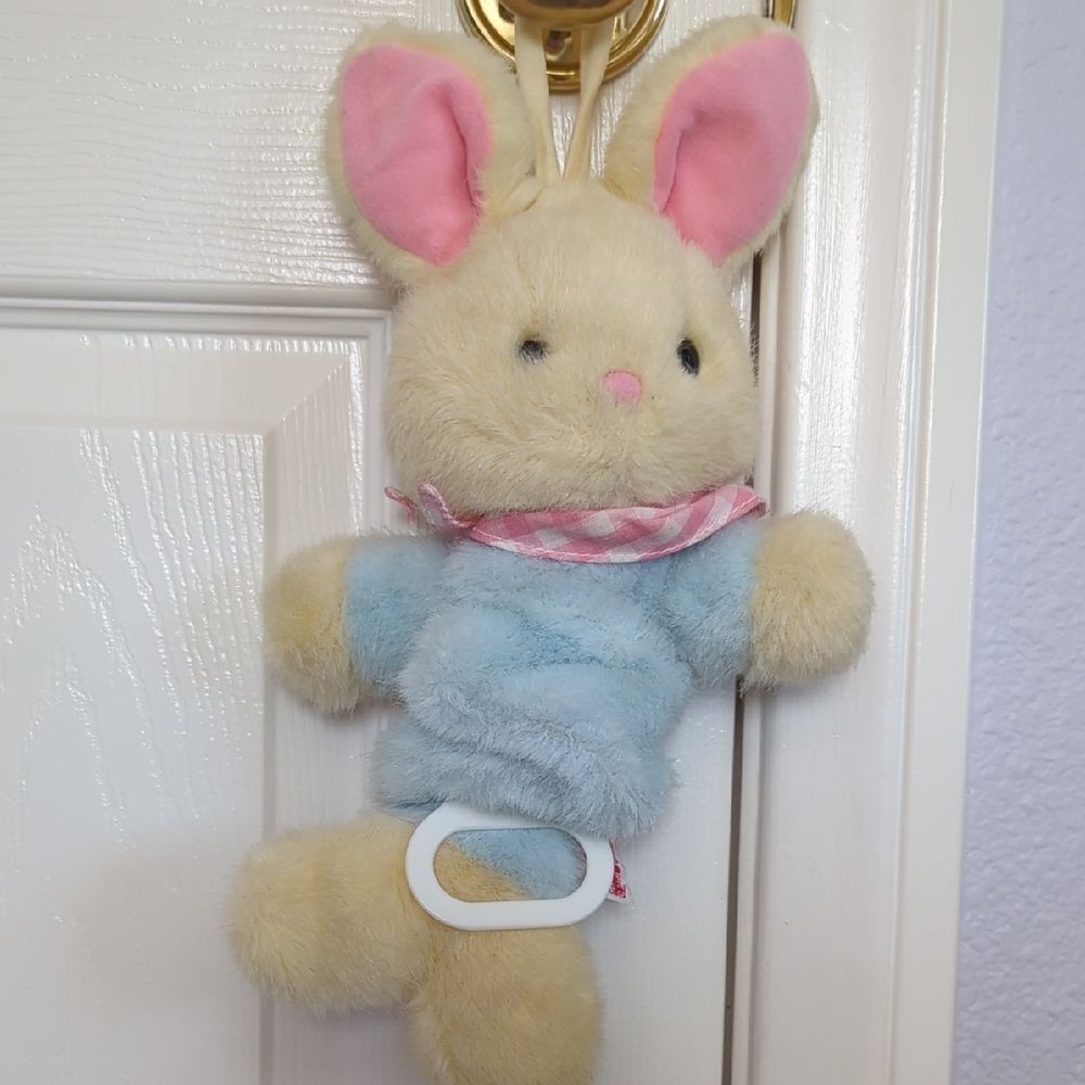 Plush Musical Bunny Crib Pull Toy